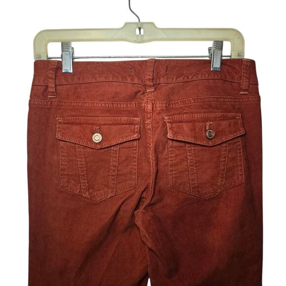 GAP Limited Edition Low Rise Y2K Rust Saffron Ultra Flare Corduroy Pants Sz 4 - Picture 4 of 6